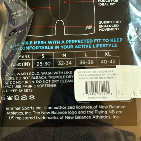 New Balance Men’s Performance Mesh 5” Boxer Briefs - Picture 5 of 6